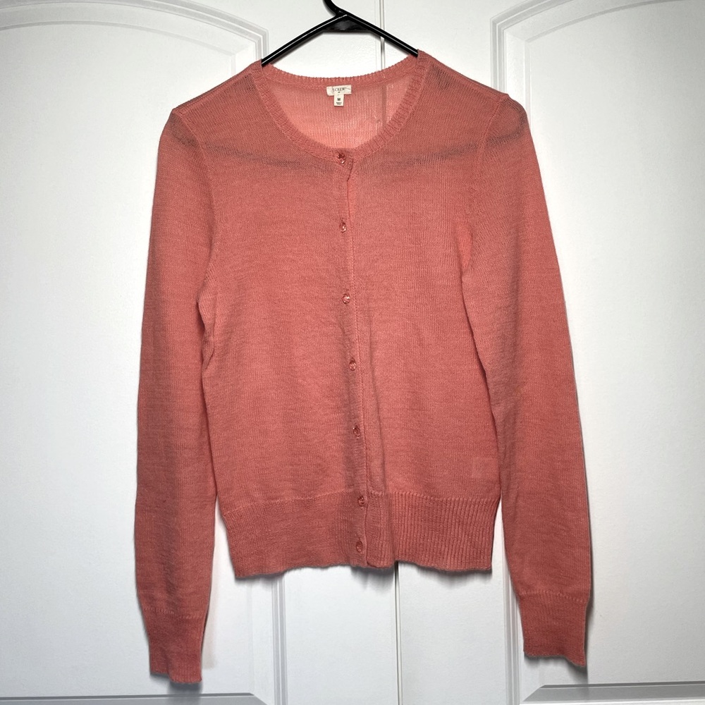J Crew Alpaca Wool Blend Thin Cardigan size M - Picture 6 of 10